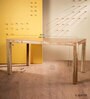Kaalas 6 Seater Solid Wood Dining Table In Natural Finish