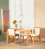 Kaalas 6 Seater Solid Wood Dining Table In Natural Finish