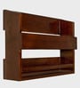 Kaaro Mango Wood Wall Mounted Wine Rack In Natural Brown Finish