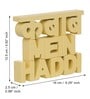 Kabab Mein Haddi Yellow Engineered Wood Showpiece
