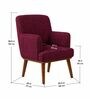 Kabo Arm Chair In Plum Red Colour