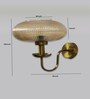 Kachori Amber Ribbed Glass Wall Lamp