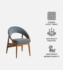 Kaevion Arc Dining Chair In Teal Blue Colour