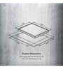 Kaff 4 Burners Glass Gas Hob Ne4B60Ss (Isi Mark), Silver