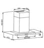 Kaff 60 cm 1180 m3h Hood Chimney (Model No: IDEAL MXBF- 60)
