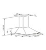 Kaff 60 cm 1180 m3h Hood Chimney (Model No: RAY PD DX 60)