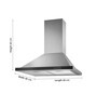 Kaff 60 cm 1180 m3h Hood Chimney (Model No: RAY PD DX 60)