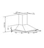 Kaff 60 cm 1180 m3h Hood Chimney (Model No: RAY PD DX 60)