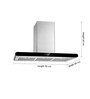 Kaff 90 cm 1200 m3h Hood Chimney (Model No: CANARY 90-WALL)