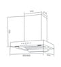 Kaff 90 cm 1200 m3h Hood Chimney (Model No: Lumex 90)