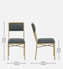 Kaffka Metal 6 Seater Dining Set In Brass Electroplating Finish With White Porcelain Top