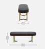 Kaffka Metal 6 Seater Dining Set In Brass Electroplating Finish With White Porcelain Top