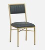 Kaffka Metal 6 Seater Dining Set In Brass Electroplating Finish With White Porcelain Top