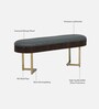 Kaffka Metal 6 Seater Dining Set In Brass Electroplating Finish With White Porcelain Top