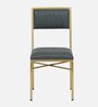 Kaffka Metal 6 Seater Dining Set In Brass Electroplating Finish With White Porcelain Top