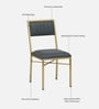 Kaffka Metal 6 Seater Dining Set In Brass Electroplating Finish With White Porcelain Top