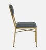 Kaffka Metal 6 Seater Dining Set In Brass Electroplating Finish With White Porcelain Top