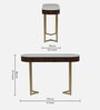 Kaffka Metal Console Table In Brass Electroplating Finish With White Porcelain Top