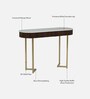 Kaffka Metal Console Table In Brass Electroplating Finish With White Porcelain Top