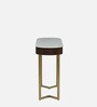 Kaffka Metal Console Table In Brass Electroplating Finish With White Porcelain Top