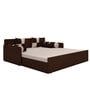Kaiden King Sized Pull-Out Sofa Cum Bed  With Box Storage In Brown Finish