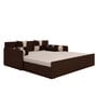 Kaiden King Sized Pull-Out Sofa Cum Bed  With Box Storage In Brown Finish