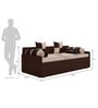 Kaiden King Sized Pull-Out Sofa Cum Bed  With Box Storage In Brown Finish