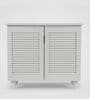 Kaira 1 Door Shoe Rack In White FInish
