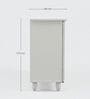Kaira 1 Door Shoe Rack In White FInish