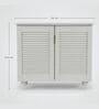 Kaira 1 Door Shoe Rack In White FInish