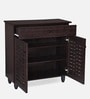 Kaira 2 Door Shoe Rack With Drawer In Wenge Color