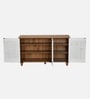 Kaira 3 Door Shoe Rack In Oak And White Finish