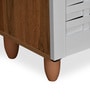 Kaira 3 Door Shoe Rack In Oak And White Finish
