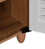 Kaira 3 Door Shoe Rack In Oak And White Finish