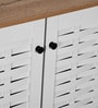 Kaira 3 Door Shoe Rack In Oak And White Finish