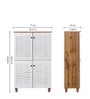Kaira 4 Door Shoe Rack In Oak And White Finish
