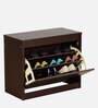 Kairi Tilt Out Shoe Rack in Columbia Walnut Finish