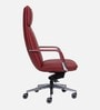 Kairo Leatherette High Back  Red Colour Office Chair In Matte Finish