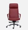 Kairo Leatherette High Back  Red Colour Office Chair In Matte Finish