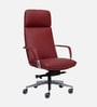Kairo Leatherette High Back  Red Colour Office Chair In Matte Finish