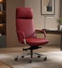 Kairo Leatherette High Back  Red Colour Office Chair In Matte Finish