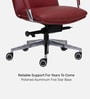 Kairo Leatherette Meduim Back Red Colour Office Chair In Matte Finish