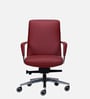 Kairo Leatherette Meduim Back Red Colour Office Chair In Matte Finish