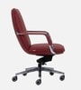 Kairo Leatherette Meduim Back Red Colour Office Chair In Matte Finish
