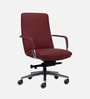 Kairo Leatherette Meduim Back Red Colour Office Chair In Matte Finish