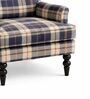 Kairo Teak Wood With Suede Fabric In Navy Blue Colour Kairo Teak Wood With Suede Fabric In Navy Blue Colour