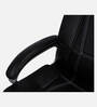 Kairy High Back Leatherette Executive Chair in Black Colour with Adjustable Height and Padded Armrest