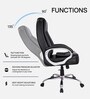 Kairy High Back Leatherette Executive Chair in Black Colour with Adjustable Height and Padded Armrest