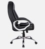 Kairy High Back Leatherette Executive Chair in Black Colour with Adjustable Height and Padded Armrest