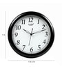 Black Wooden 11 Inch Round Office Wall Clock
